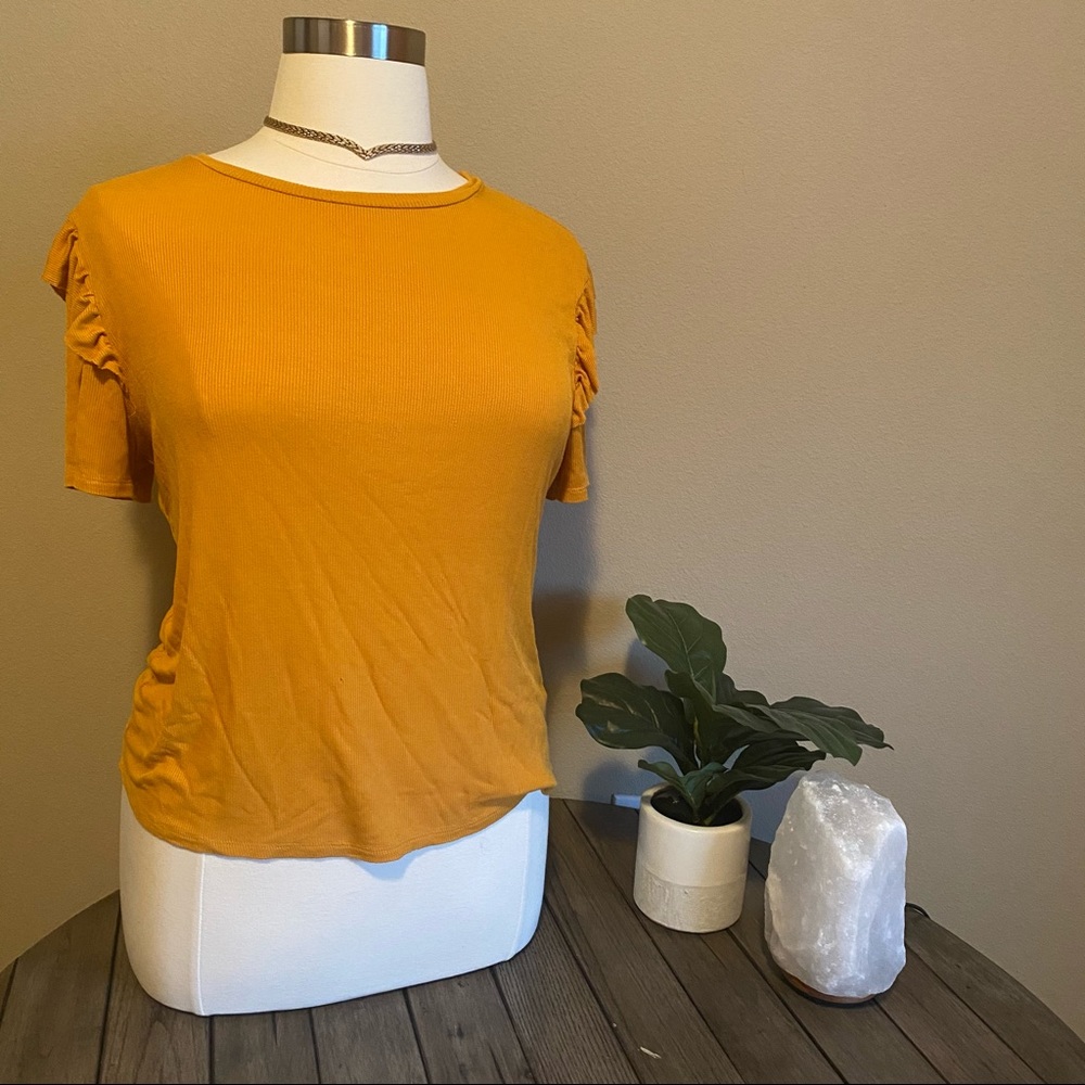 NWOT PLUS RUFFLE SLEEVE BLOUSE 3X